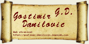 Gostimir Danilović vizit kartica
